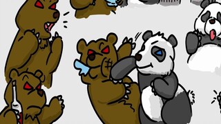Dua beruang berkelahi di perbatasan Tiongkok-Rusia