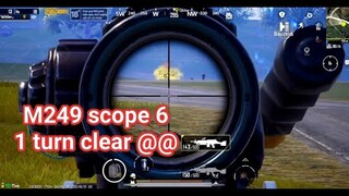 PUBG Mobile - Trên Tay Combo M249 Scope 6 Sấy 200m Clear Team Khiến Có 4 Phiếu Report :v