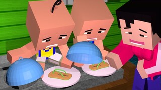 Kak Ros masak sendal jepit - Minecraft Animation upin ipin