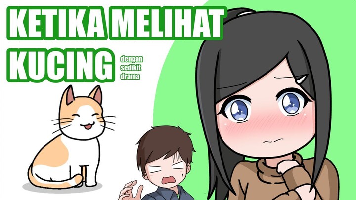 Ketika melihat kucing dijalan (dengan sedikit drama) || Dompetkering Toon