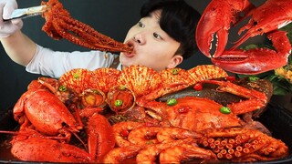 ASMR MUKBANG 대왕 가리비, 문어, 새우, 전복 등 다양한 해물을 넣은 해물찜 밥도둑 먹방 SEAFOOD STEAMED OCTORPUS EATING SHOW Hải sản