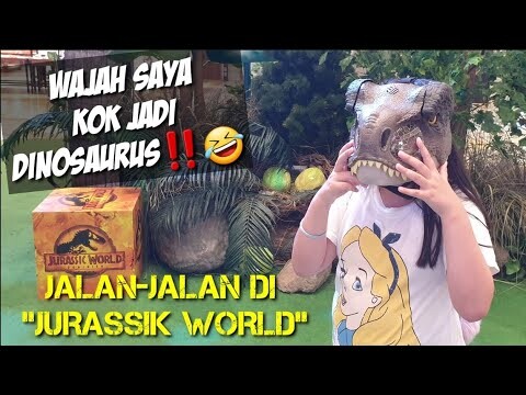 JALAN-JALAN DI "JURASSIK WORLD"🌴, WAJAH SAYA JADI DINOSAURUS‼️🤣 #nuriaandmom #jurassikworld