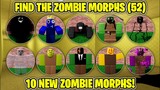 (BACKROOMS!) How to get ALL 10 NEW ZOMBIE MORPHS in Find The Zombie Morphs (52) - ROBLOX