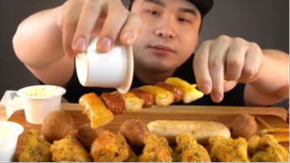 Thánh ăn hàn quốc mukbang ăn đùi gà chiên, Mật ong Hotteok, Sotteok Sotteok #mukbang #asmr