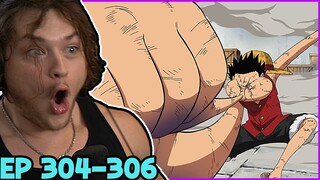 THIRD GEAR  LUFFY REVEALED!!!! || One Pece Episode 304-306 Reaction