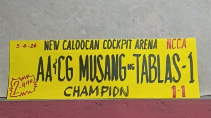 Entry no.1 last fight champion. score ng dalawang entry 2-2 @NCCA (KAYBIGA)