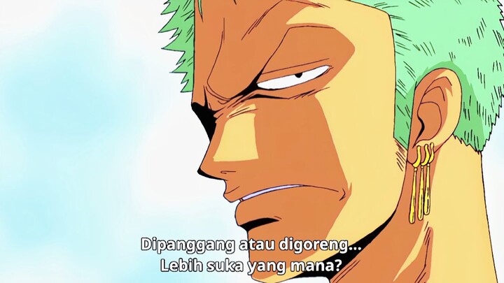 Zoro melindungi istri.