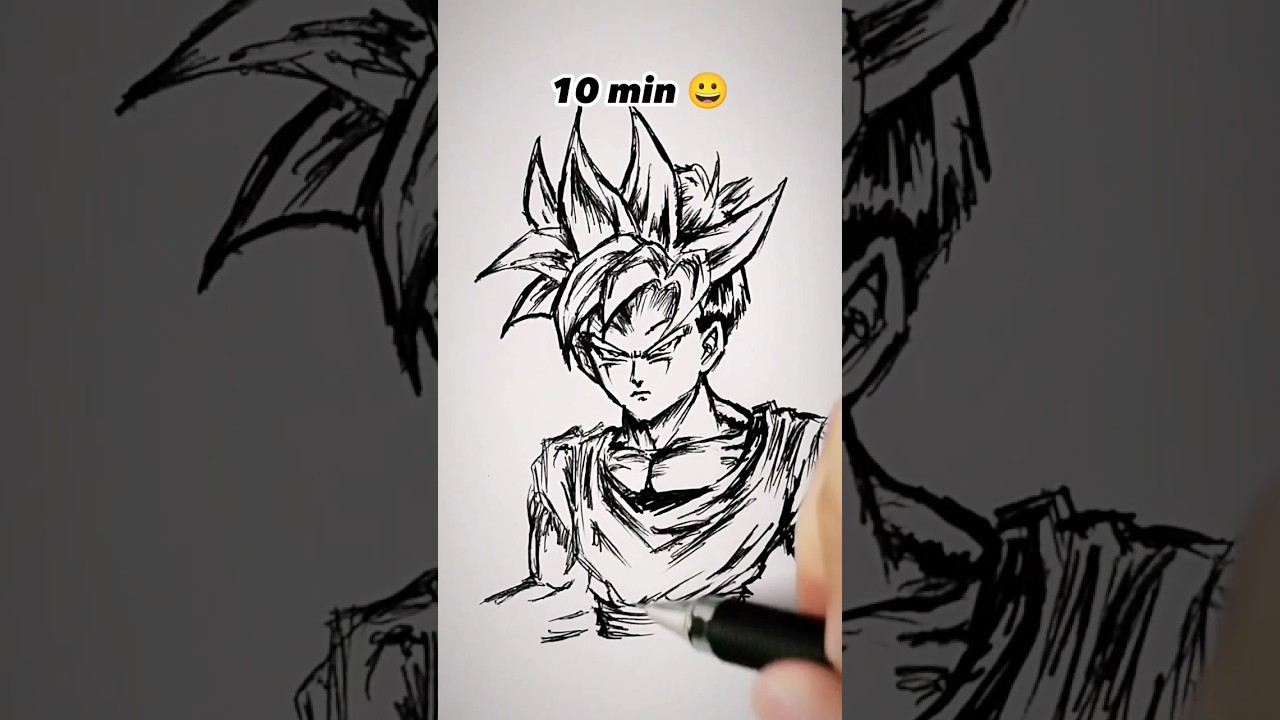 How to Draw Goku Ultra Instinct - [Dragon Ball Super] - BiliBili