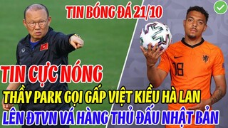 CỰC NÓNG: THẦY PARK GỌI GẤP VIỆT KIỀU HÀ LAN LÊN NGAY ĐT VIỆT NAM VÁ HÀNG THỦ ĐỂ ĐẤU NHẬT BẢN