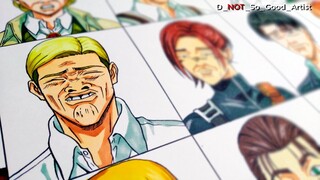 Drawing Attack on Titan Characters but with Onizuka's Face | Shingeki No Kyojin X GTO