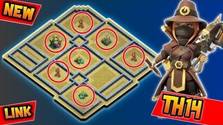 NEW TH14 WAR BASE WITH REPLAY PROOF + LINK | NEW ANTI 3 STAR TH14 LEGEND / CWL BASE | CLASH OF CLANS