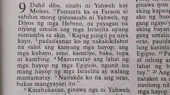 Pang Araw Araw na Talata.               Exodus 9:1-7