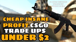 CHEAP INSANE PROFIT CSGO TRADE UPS UNDER $2 | CSGO Trade-ups 2020 #18 | elsu