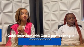 Quick interview with Generation Z participating in maandamano