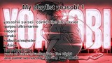 My playlist songs Yoasobi part 1