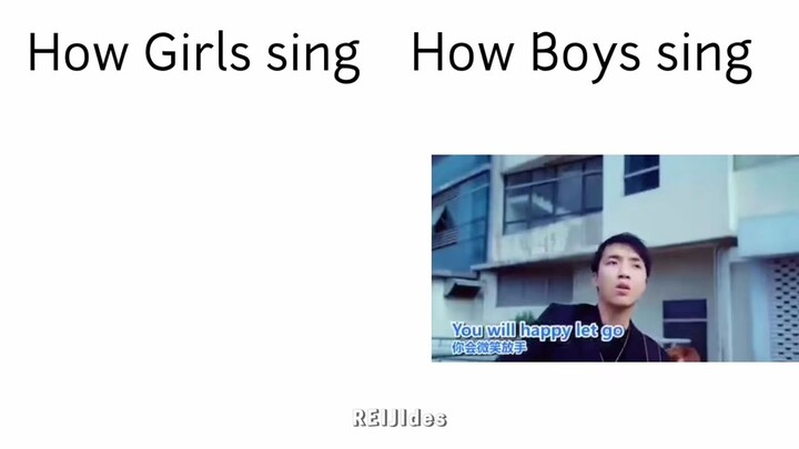 how girls sing vs how boys sing🤣🤣