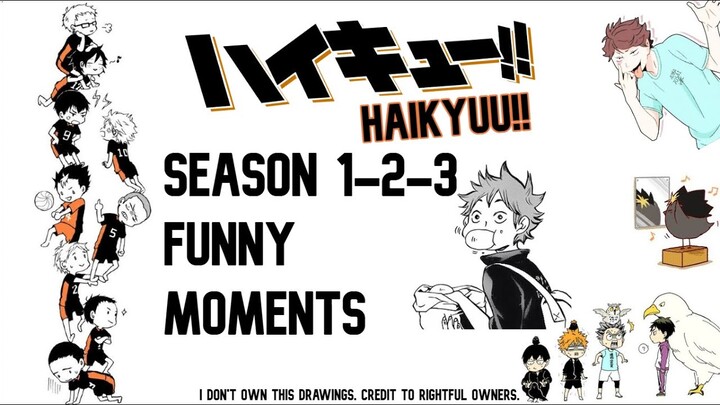 HAIKYUU!! (ハイキュー!!) SEASON 1-2-3 FUNNY MOMENTS (ENG SUB)