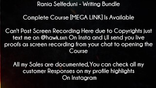 Rania Selfeduni Course Writing Bundle download