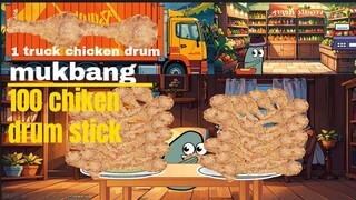 mukbang 1 truck chicken drum stick animation