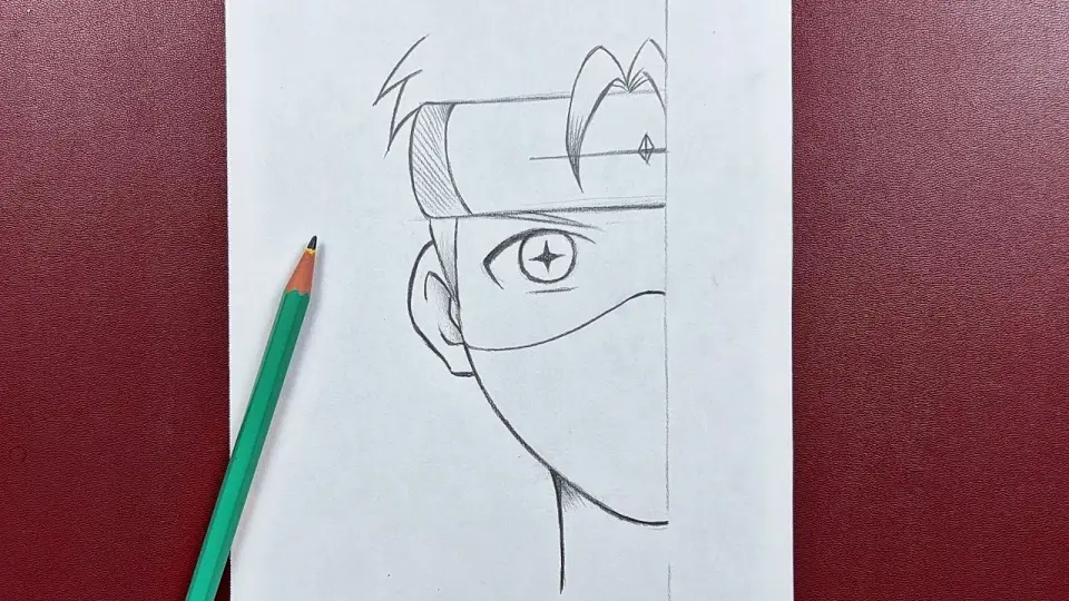 Easy sketch | how to draw anime ninja boy step-by-step - Bilibili