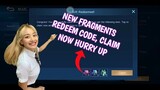 New redeem code in mobile legends Free fragments | How to redeem code