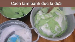 làm bánh đúc ngọt lá dứa