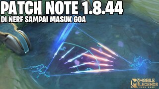 FRAGMENT SHOP UPDATE, LANCELOT NERF, DYRROTH BUFF, JADWAL RILIS SKIN BARU - PATCH NOTE 1.8.44