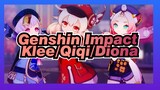 [Genshin Impact MMD/4K] Klee&Qiqi&Diona - Gee
