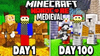 I Survived 100 Days in MEDIEVAL Minecraft Hardcore!