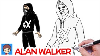 Cara Menggambar Alan Walker Dengan Mudah