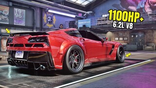 Need for Speed Heat Gameplay - 1100HP+ CHEVROLET CORVETTE GRAND SPORT Customization | Max Build 400+