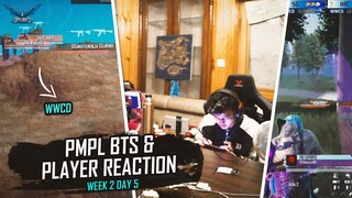 PMPL WEEK 2 DAY 5 BTS AND PLAYER REACTION | SKYLIGHTZ GAMING VIDEO