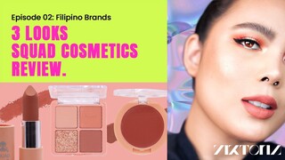 3 Looks Squad Cosmetics Review | Filipino Makeup Brands