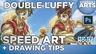 SPEED ART DIGITAL - DOUBLE LUFFY #digitaldrawingtips #speedartdigital