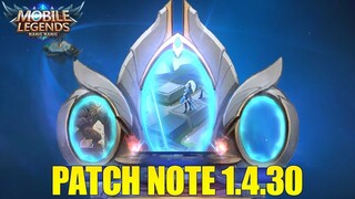 BELERICK REWORK BUFF, ITEM JUNGLE NERF, PERUBAHAN BATTLEFIELD - PATCH NOTE 1.4.30 MOBILE LEGENDS