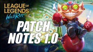 League of Legends: Wild Rift Patch Notes 1.0