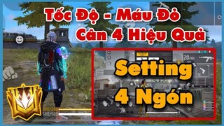 (Free Fire) Top 3 Bản Setting 4 Ngón - Thao Tác + Xử Lý Tốc Độ Cân 4 Hiệu Quả | Huy Gaming