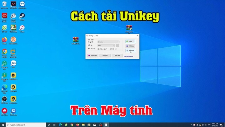 Cách tải cài đặt và sử dụng Unikey trên máy tính Gõ tiếng việt Mới Nhất