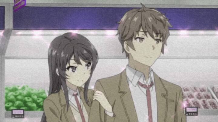 The first cute scene between Mai and Sakuta