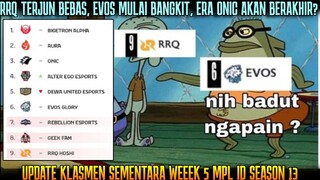 MEME RR9 MULAI BERMUNCULAN! UPDATE KLASMEN SEMENTARA WEEK 5 MPL ID SEASON 13