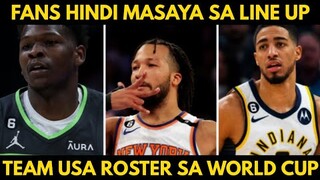 TEAM USA 12 Man Line Up para sa WORLD CUP kumpleto na!!! PINOY FANS hindi masaya!!!