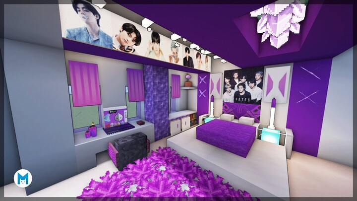 Minecraft | BTS Themed Bedroom ðŸ’œ