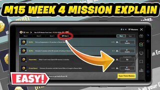 M15 ROYAL PASS WEEK 4 MISSION EXPLAIN IN HINDI | PUBG MOBILE M15 RP WEEK 4 MISSION EXPLAIN