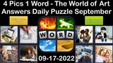 4 Pics 1 Word - The World of Art - 17 September 2022 - Answer Daily Puzzle + Bonus Puzzle