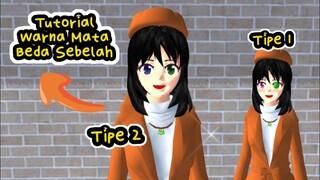 TUTORIAL WARNA MATA BEDA SEBELAH 👀 🤩 - Sakura School Simulator 🤗🌸