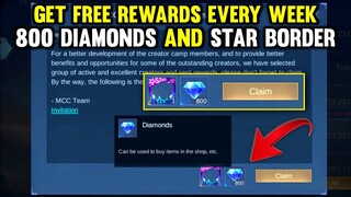 GET FREE 800 DIAMONDS EVERY WEEK IN MOBILE LEGENDS