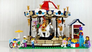 [Fish in Soul Water] LEGO Carousel MOC / 10257 hết hàng quá đắt? Cái này thơm hơn! Phải cho công viê