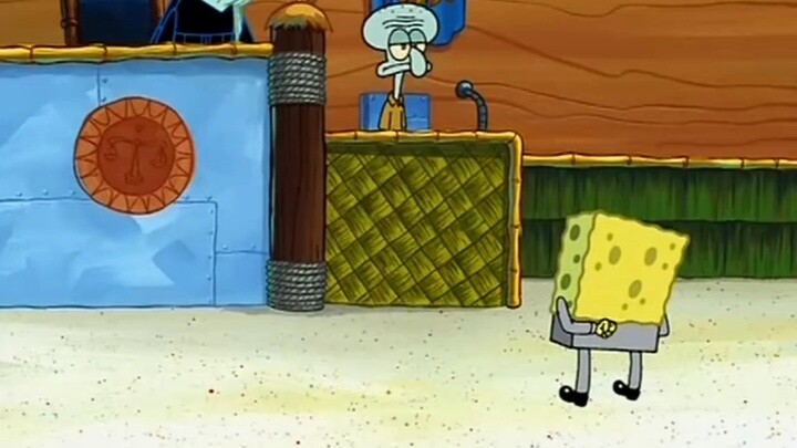 Squidward has only had one day off after working for 3 years, and he has to be harassed by Spongebob