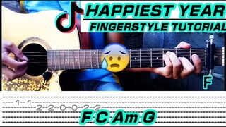 Happiest Year - Jaymes Young (Guitar Fingerstyle cover) Tabs + Chords