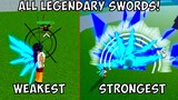 Weakest to Strongest Legendary Sword Rankings in Bloxfruits
